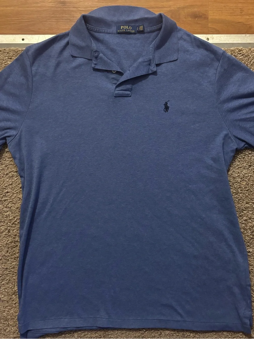 Polo by Ralph Lauren NWOT Mens Lg Blue Classic Polo Embroidered Logo Like New